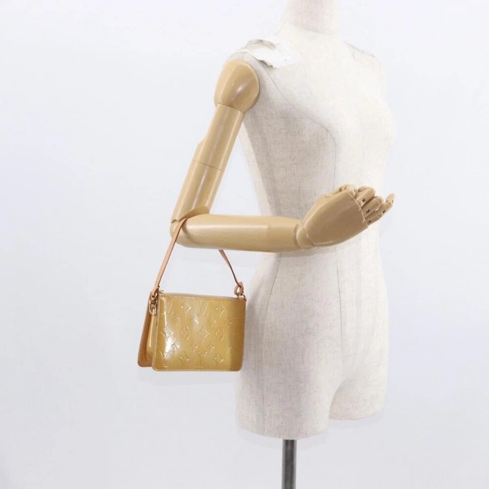 LOUIS VUITTON Monogram Vernis Lexington Pouch Beige M91010 LV Auth ep12256